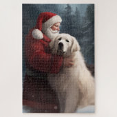 ピレネー素晴らしズウィズサンタクロースフェスティバルクリスマス ジグソーパズル (縦)