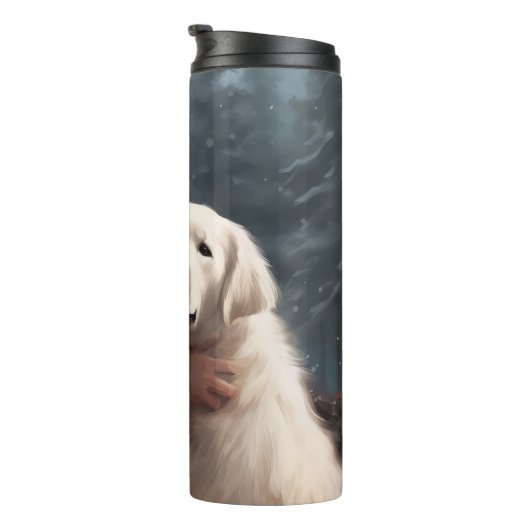 ピレネー素晴らしズウィズサンタクロースフェスティバルクリスマス タンブラー (回転右)