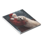 ピレネー素晴らしズウィズサンタクロースフェスティバルクリスマス ノートパッド (アングル)