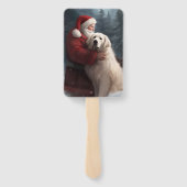 ピレネー素晴らしズウィズサンタクロースフェスティバルクリスマス ハンドファン (裏面)
