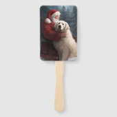 ピレネー素晴らしズウィズサンタクロースフェスティバルクリスマス ハンドファン (正面)
