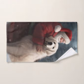 ピレネー素晴らしズウィズサンタクロースフェスティバルクリスマス バスタオルセット (ハンドタオル)