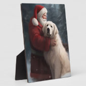 ピレネー素晴らしズウィズサンタクロースフェスティバルクリスマス フォトプラーク (側面)