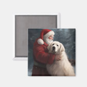 ピレネー素晴らしズウィズサンタクロースフェスティバルクリスマス マグネット (正面/裏面)