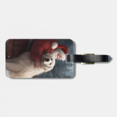 ピレネー素晴らしズウィズサンタクロースフェスティバルクリスマス ラゲッジタグ (裏面横)