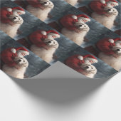 ピレネー素晴らしズウィズサンタクロースフェスティバルクリスマス ラッピングペーパー (角)