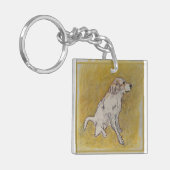 ピレネー素晴らしズキーチェーン キーホルダー (正面左)