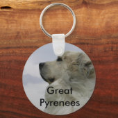 ピレネー素晴らしズキーチェーン キーホルダー (正面)