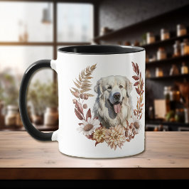 ピレネー素晴らしズドッグオータムリース マグカップ