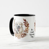 ピレネー素晴らしズドッグオータムリース マグカップ (正面左)