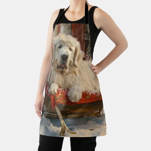 ピレネー素晴らしズドッグクリスマスフェスティバル エプロン (インサイチュ)