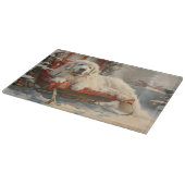 ピレネー素晴らしズドッグクリスマスフェスティバル カッティングボード (角)