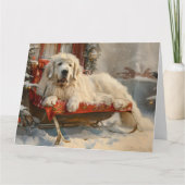 ピレネー素晴らしズドッグクリスマスフェスティバル カード (正面)
