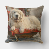 ピレネー素晴らしズドッグクリスマスフェスティバル クッション (正面)
