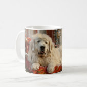 ピレネー素晴らしズドッグクリスマスフェスティバル コーヒーマグカップ (正面左)