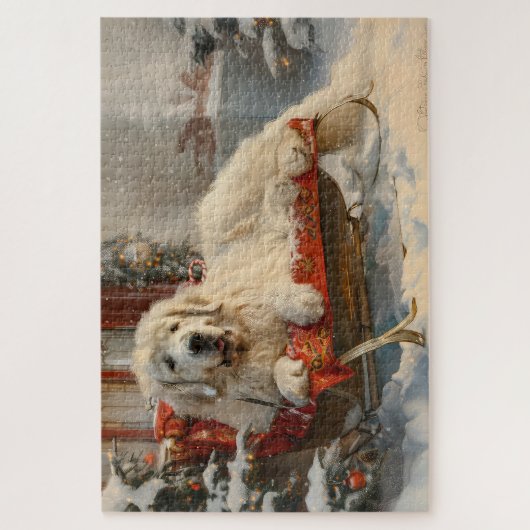 ピレネー素晴らしズドッグクリスマスフェスティバル ジグソーパズル (縦)