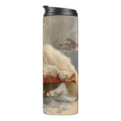 ピレネー素晴らしズドッグクリスマスフェスティバル タンブラー (回転右)