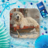 ピレネー素晴らしズドッグクリスマスフェスティバル ペーパープレート (パーティー)