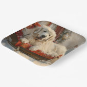 ピレネー素晴らしズドッグクリスマスフェスティバル ペーパープレート (傾斜あり)