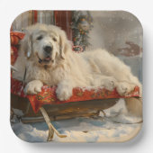 ピレネー素晴らしズドッグクリスマスフェスティバル ペーパープレート (正面)