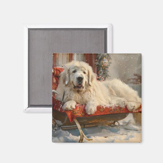 ピレネー素晴らしズドッグクリスマスフェスティバル マグネット (正面/裏面)