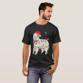 ピレネー素晴らしズドッグクリスマスライトクリスマスママパパギ Tシャツ (正面フル)