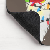 ピレネー素晴らしズドッグクリスマスライトクリスマスママパパ マウスパッド (コーナー)