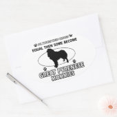 ピレネー素晴らしズドッグデザイン 楕円形シール (封筒)