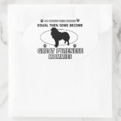 ピレネー素晴らしズドッグデザイン 楕円形シール (バッグ)