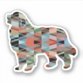 ピレネー素晴らしズドッグブリードジオのシルエットプレイド シール (正面)