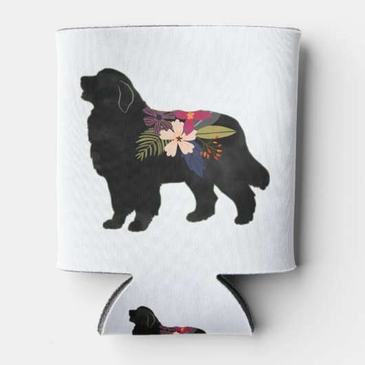 ピレネー素晴らしズドッグブリードボホフローラシルエット 缶クーラー (正面)