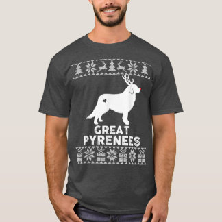 ピレネー素晴らしズドッグペットラバートナディア醜いクリスマス Tシャツ