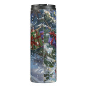 ピレネー素晴らしズドッグライディングオートバイクリスマス タンブラー (裏面)