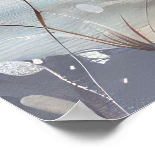 ピレネー素晴らしズドッグライディングオートバイクリスマス ポスター (角)