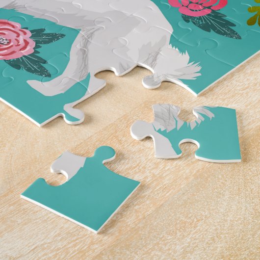 ピレネー素晴らしズドッグヴィンテージフローラ ジグソーパズル (側面)