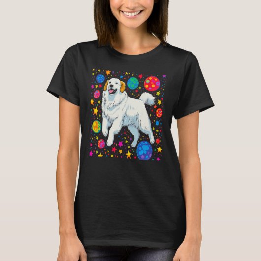 ピレネー素晴らしズドッグ宇宙 Tシャツ (正面)
