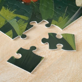 ピレネー素晴らしズドッグ春の花絵を描ズ ジグソーパズル (側面)