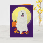 ピレネー素晴らしズハロウィーン秋 カード (黄色い花)