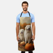 ピレネー素晴らしズパピーオータムデライトカボチャ エプロン (着用した状態)