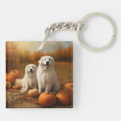 ピレネー素晴らしズパピーオータムデライトカボチャ キーホルダー (裏面)