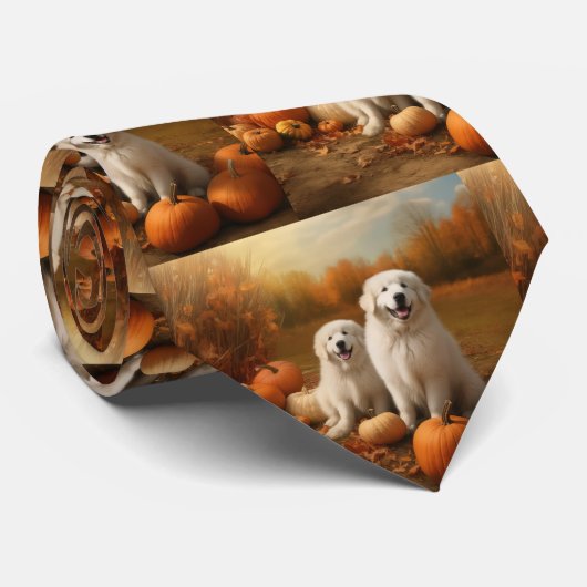 ピレネー素晴らしズパピーオータムデライトカボチャ ネクタイ (ロール)