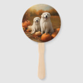 ピレネー素晴らしズパピーオータムデライトカボチャ ハンドファン (正面)