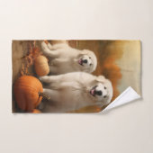 ピレネー素晴らしズパピーオータムデライトカボチャ バスタオルセット (ハンドタオル)