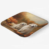 ピレネー素晴らしズパピーオータムデライトカボチャ ペーパープレート (傾斜あり)