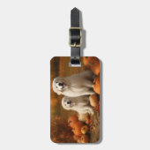 ピレネー素晴らしズパピーオータムデライトカボチャ ラゲッジタグ (正面縦)