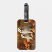 ピレネー素晴らしズパピーオータムデライトカボチャ ラゲッジタグ (裏面縦)