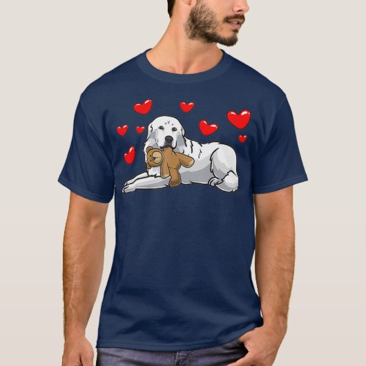 ピレネー素晴らしズピレネー山犬と動物 Tシャツ (正面)