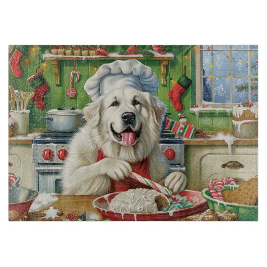 ピレネー素晴らしズホリデーベーキング:フェスティバルクリスマス カッティングボード (正面)