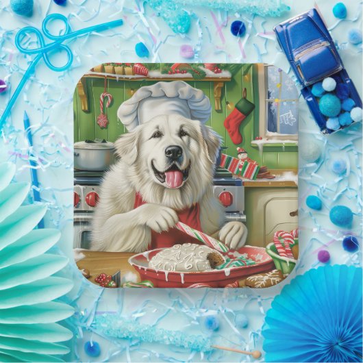 ピレネー素晴らしズホリデーベーキング:フェスティバルクリスマス ペーパープレート (パーティー)