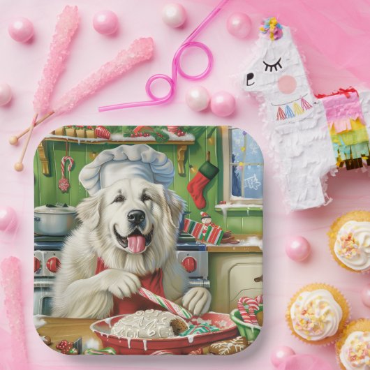 ピレネー素晴らしズホリデーベーキング:フェスティバルクリスマス ペーパープレート (パーティー)